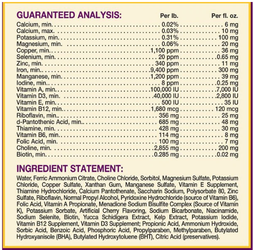 Red Cell Vitamin-Iron-Mineral Supplement for Horses